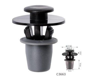Клипса крепления обшивки дверей молдинг VW SEAT AUDI SKODA CITROEN PEUGEOT (5J0853573) (C3663) 73340 фото