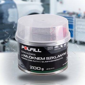 Шпаклівка зі скловолокном Polfill 200 гр з затверджувачем (43113) 101351 фото