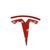 Емблема багажника Tesla Model 3 (2017-2024) 78 мм метал чорна на скотчі матова (1494949-00-A) 89562 фото