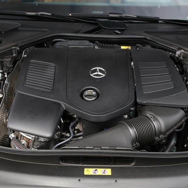 Емблема кришки двигуна Mercedes-Benz хром 70 мм пластик (на скотчі) 94736 фото