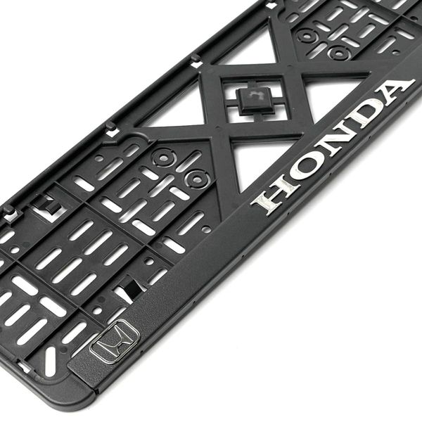 Рамка номера Honda 3D надпись Хромированная / пластик гибкий морозостойкий S4C_Honda фото
