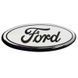 Эмблема передняя Ford Хром Черный 230х90 мм пластик (на скотче 3 направляющие) 96034 фото 1