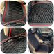 Накидки для передних сидений Алькантара Palermo Premium Черные Красный кант 2 шт 9900 фото 3