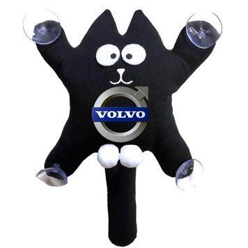 Игрушка на присоске Кот Саймон XL Volvo Жирный Кот Черный (Цветной логотип 3D) 84103 фото