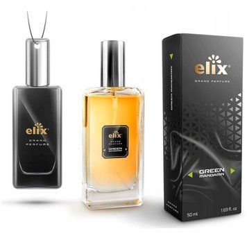 Ароматизатор повітря спрей Elix Green-Mandarin + Картонний саше 50 мл 63513 фото