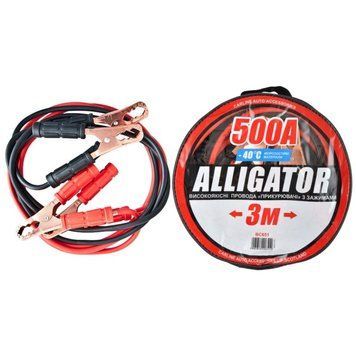 Пусковые провода прикуривания Alligator 500А / 3 м / в сумке (BC651) 25011 фото