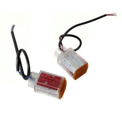 Вставка LED в Габаритные огни Рожки MRT 12/24V Трехцветная 65 x 35 мм 1 шт (Л 007) 61779 фото