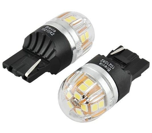 LED автолампа Brevia Spower 12/24V T20 W21W 15x2835SMD 330Lm 6000K CANbus W3x16d 2 шт (10210X2) 10210X2 фото