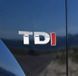 Емблема напис TDI червоний скотч 77 x 26 мм (Golf) 55813 фото 2