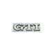 Емблема напис GTI для Volkswagen біла з чорною окантовкою 79х23 мм метал (на скотчі) 95647 фото 1