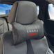 Подушка на подголовник с логотипом Audi Экокожа 3D Цветной лого Черная-Черный кант 1 шт 8327 фото 1