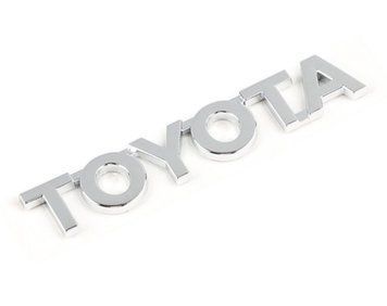 Емблема напис Toyota Хром 115х20 мм Пластикна скотче (Завод) 88540 фото