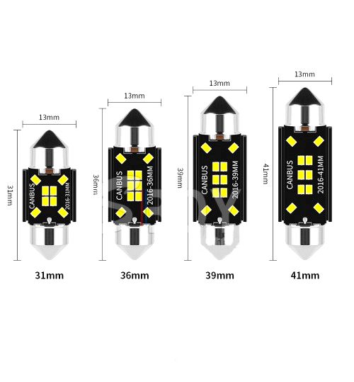 Светодиод 12-24V Т11 31 мм SMD 8-2016 160Lm (Canbus Обманка) №110 63455 фото