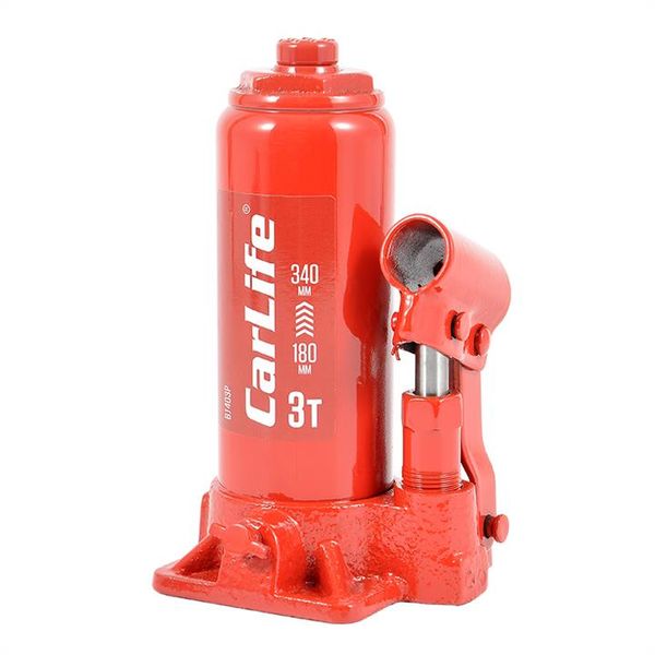 Домкрат гидравлический бутылочный CarLife 3 т 180-340 мм в Кейсе (BJ403P) 25611 фото