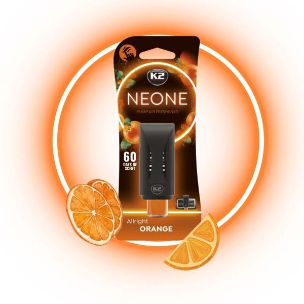 Ароматизатор воздуха на обдув K2 NEONE ALLRIGHT ORANGE Апельсин (V372) (K20774) 87003 фото