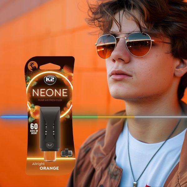 Ароматизатор воздуха на обдув K2 NEONE ALLRIGHT ORANGE Апельсин (V372) (K20774) 87003 фото