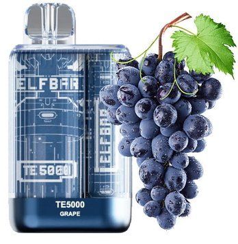 Elf Bar TE5000 POD 5% Оригинал Grape Виноград (Подзаряжаемый) 44676 фото