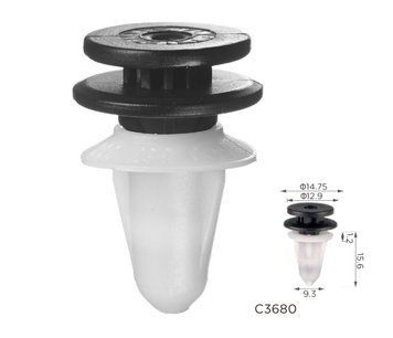 Клипса крепления обшивки дверей молдинг салон VW SEAT SKODA (3C0867333 15722) (C3680) 73342 фото