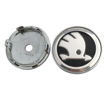Колпак колеса Skoda хром черный 60 мм пластик 1 шт OEM 4B0601170 (колпачок, заглушка диска) 94786 фото