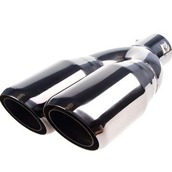 Насадка на подвійний глушник Vitol 250 x 2-89 x 64 мм Хром (НГ-0243 BK) 91280 фото