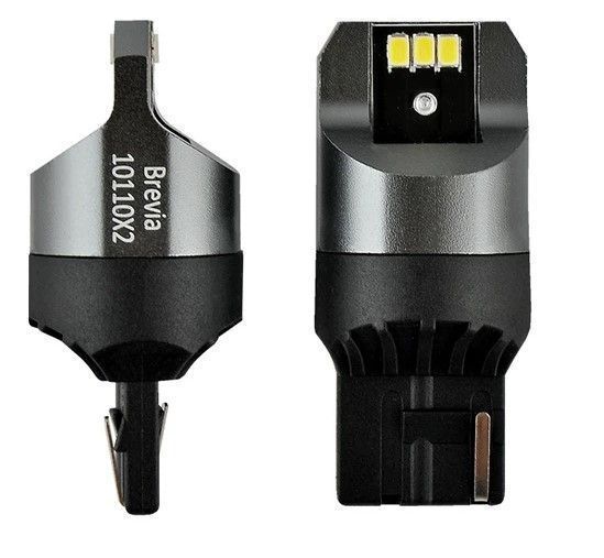 LED автолампа Brevia Power 12/24V T20 W21W 6x3020SMD 330Lm 6000K CANbus W3x16d 2 шт (10110X2) 10110X2 фото