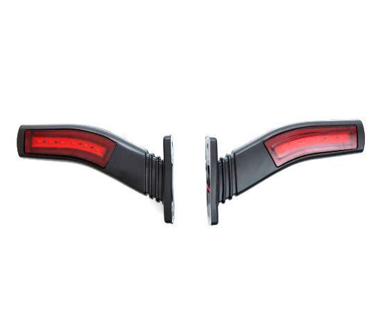 Габаритные огни LED для грузовиков Рожки 12/24V / прямой 17 см / Трехцветный 2 шт (KIR Л 096) 55976 фото