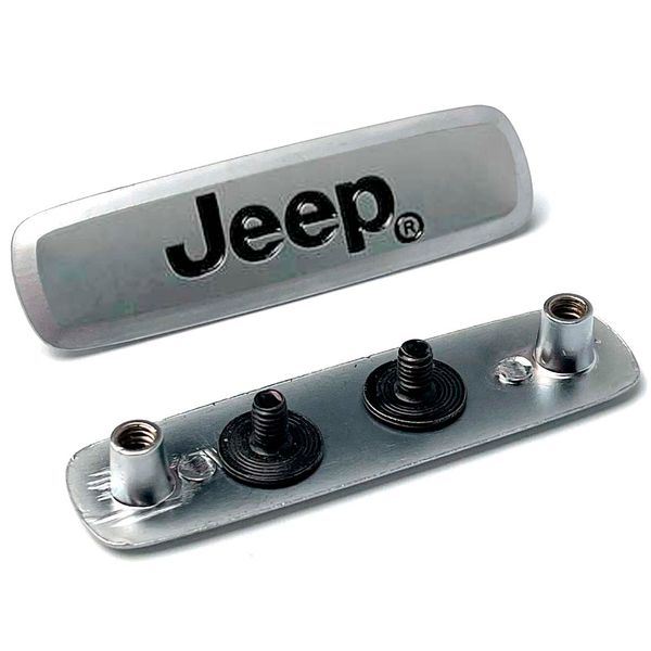 Эмблема шильдик Jeep для автомобильных ковриков Алюминий 1 шт 65667 фото