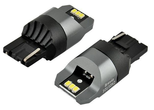 LED автолампа Brevia Power 12/24V T20 W21W 6x3020SMD 330Lm 6000K CANbus W3x16d 2 шт (10110X2) 10110X2 фото