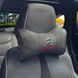 Подушка на підголівник з логотипом Citroen Екошкіра 3D Кольоровий лого Чорна-Коричневий кант 1 шт 91621 фото 1