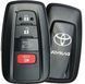 Чохол ключа Toyota чорний+срібляста окантовка 80х80мм (4 кнопки) TPU 96112 фото 2