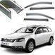 Дефлектори вікон вітровики Benke для Volkswagen Passat B6 / B7 Variant 2005- (Хром Молдинг Нержавіюча сталь 3D) 53688 фото 1