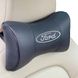 Подушка на підголовник з логотипом Ford Еко-шкіра чорна (1шт) 7 фото 2