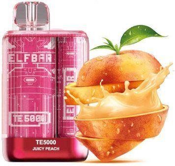 Elf Bar TE5000 POD 5% Оригинал Juicy Peach Сочный Персик (Подзаряжаемый) 44677 фото