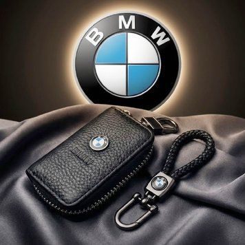 Подарунковий набір №5 для BMW / Брелок з карабіном і чохол для автоключів 38655 фото