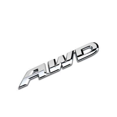 Емблема напис AWD для Honda хром мала 90х15 мм метал (на скотчі) 95848 фото