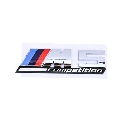 Емблема напис M5 competition для BMW хром пластик (на скотчі) 95798 фото