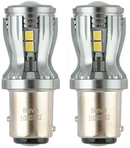 LED автолампа Brevia PowerPro 12/24V W21/5W 14x2835SMD 350Lm 6000K CANbus BAY 15d 2 шт (10303X2) 10303X2 фото