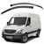 Дефлектори вікон для Mercedes-Benz Sprinter (W906) 2006- Crafter 2006- на скотчі (Acrylic) AMM30206 94990 фото