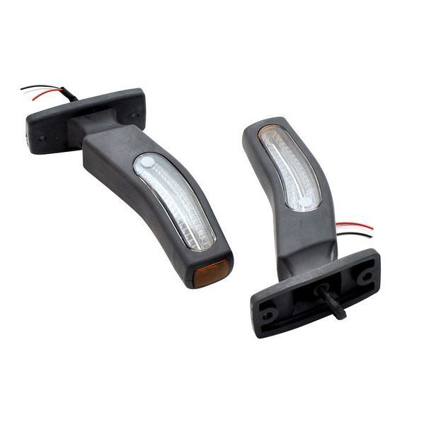 Габаритные огни LED для грузовиков Рожки 12/24V / Неоновый Мигающий 17 см / Трехцветный 2 шт (Л-097) 55977 фото