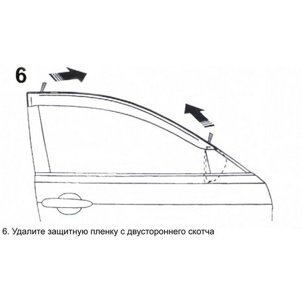 Дефлектори вікон Вітровики Daewoo Matiz 1997 – 2014р. Скотч Anv-Air 3263 фото