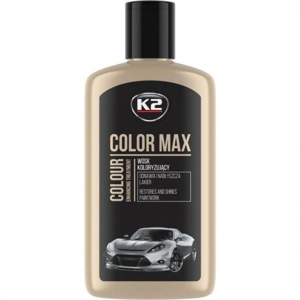 Полироль для кузова крем K2 Color Max 250ml скрывает царапины и усиливает цвет Черный 41170 фото