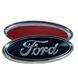 Эмблема Ford черная 150x60 мм пластик металл на скотче (OEM: 1108560) 96037 фото 1