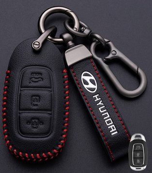 Чехол для автоключей Hyundai с Брелоком Карабин Оригинал (3 кнопки №9) 66809 фото