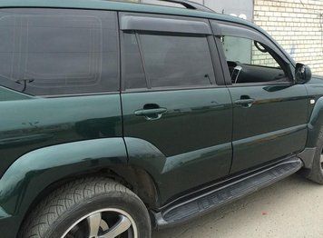 Дефлектори вікон вітровики для Toyota Land Cruiser Prado 120/Lexus GX470 2003-2009 (широкі) WND256875 фото