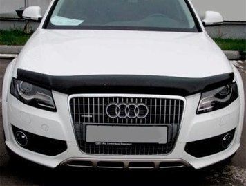 Дефлектор капота мухобойка для Audi A4 / S4 (B8) 2008&ndash;2015 6794 фото