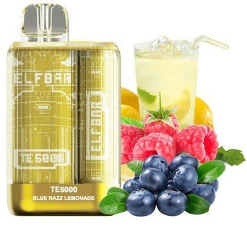 Elf Bar TE5000 POD 5% Оригинал Blue Razz Lemonade Синяя Малина Со Льдом (Подзаряжаемый) 57673 фото