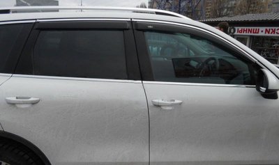 Дефлектори вікон вітровики для Volvo XC70 2007-2010 З Молдингом Хром V18-M фото