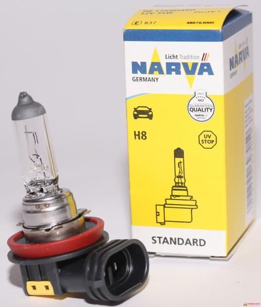 Автолампа галогенна Narva Standart / H8 / 35W / 12V / 1 шт (48076) 51445 фото