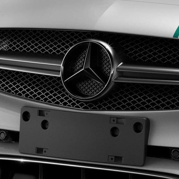 Емблема решітки Mercedes-Benz GLC, GLE, GLS class чорна глянцева 205 мм пластик OEM A0008880160 94740 фото