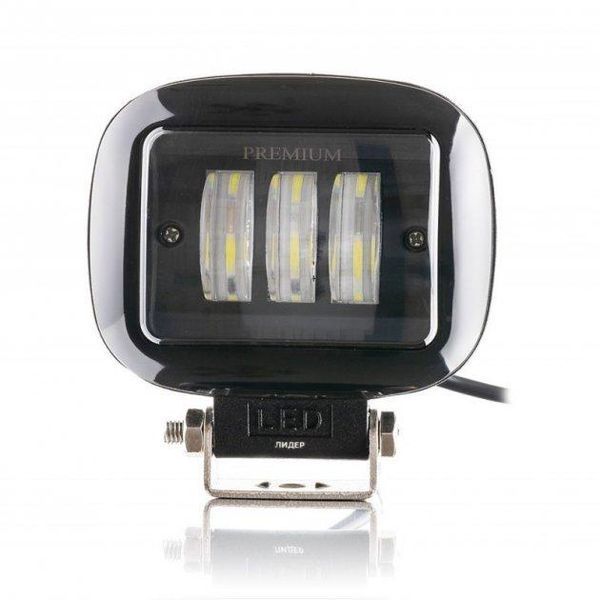 Фари додаткові LED 45W (15W*3) 10-30V 120x100x60 mm / Ближній (Крилення знизу) 88BC Червоний Обід (4 220) 60139 фото